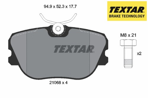 Front brake pad set disc - front,