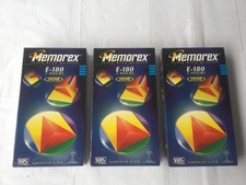 Memorex E-180 x 3 Blank VHS