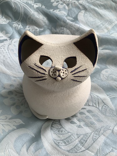 Stoneware cat tea - stoneware, holder
