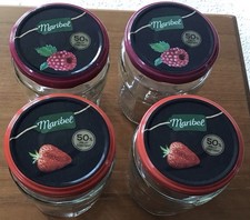 4 Maribel Glass Jam Jars (empty)  Hexagonal Shape