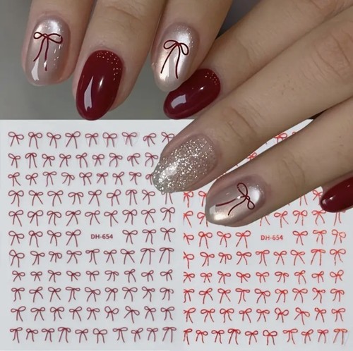 Bow nail art stickers - nail,