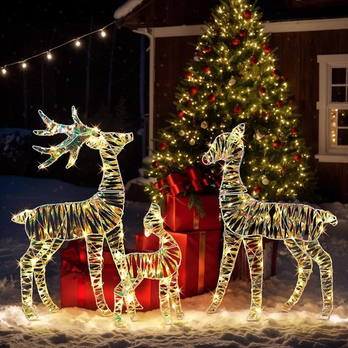 Christmas led reindeer family - christmas,