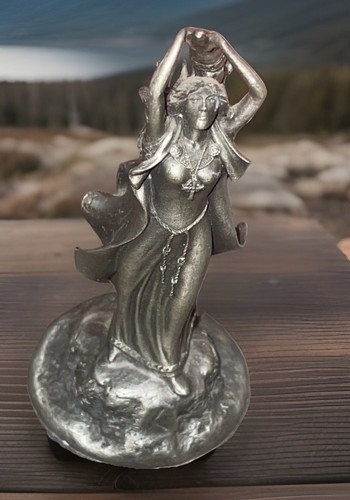 Statue pewter vintage greek - statue:,