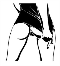 Sexy Lady large vinyl sticker
