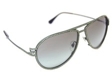 VERSACE 2171B 1392/8E Women Large DIAMANTE Pilot Sunglasses Military Green RARE!