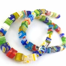 Mixed-Colour Millefiori Glass