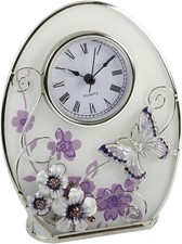 Glass Mantel Clock Oval