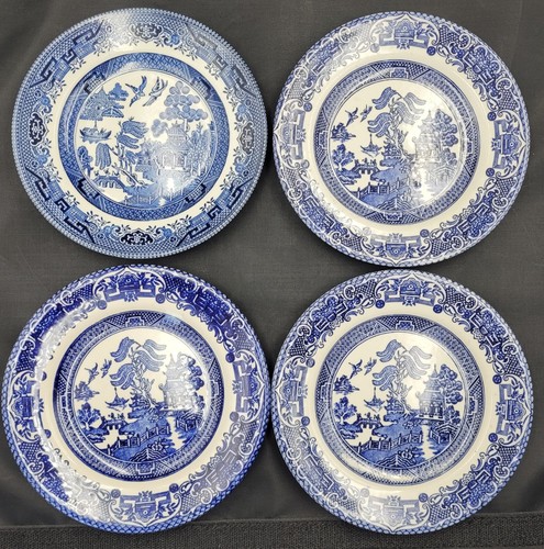 Four mixed blue and - , white
