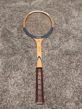 Vintage Original Dunlop Blue flash Junior Wooden Tennis Racket 69cm 