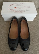 Clarks Unstructured Keesha Rosa Black Court Shoes Wide Fit Size UK 7E, EUR 41