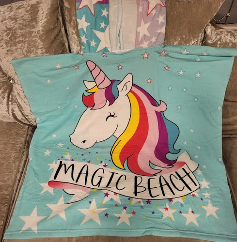 Hooded unicorn poncho towel - poncho,