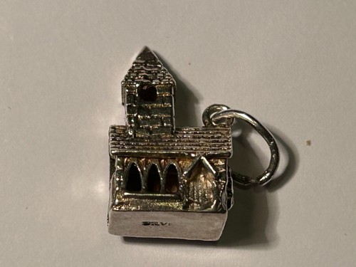 Vintage silver charm bracelet - charm,