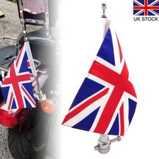 Motorcycle Rear UK Flag Pole