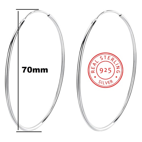 925 sterling silver hoop - sterling,