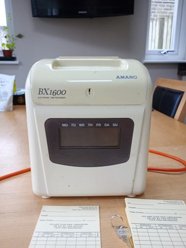 Amano clocking machine time - amano, in