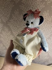 Hand Made Mohair Forget-Me-Not Bear Made In England 🏴󠁧󠁢󠁥󠁮󠁧󠁿Ooak