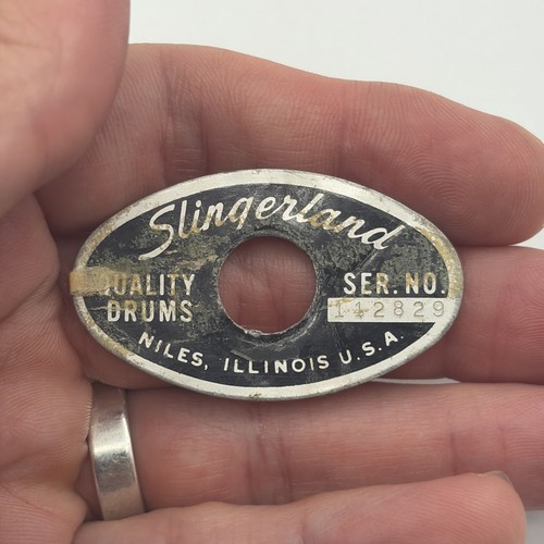 Slingerland black silver oval - black,