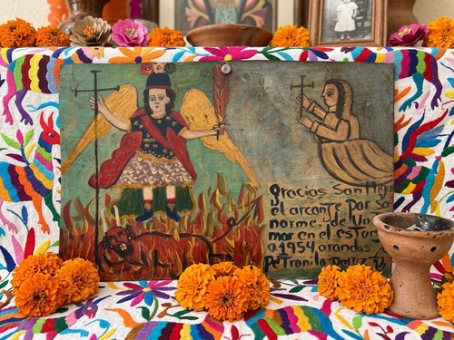 1954 mexican voto retablo - mexican, ex-voto