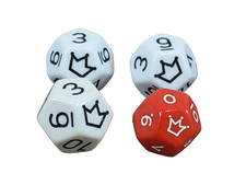 D12 Dice Set 4pcs Crown Logo Twelve-Sided Dice D&D TTRPG Polyhedral Bundle DND