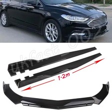 Front Bumper Lip Spoiler Kit / 1.2m Side Skirt Extension For Ford Mondeo 2004-22