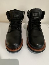 Caterpillar Boots Size 10 Soft Toe black vgc 