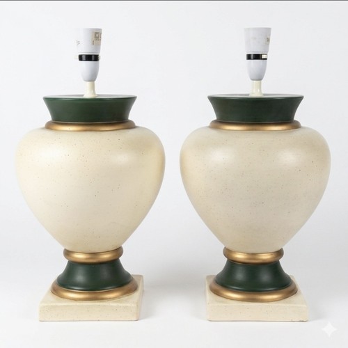 Pair large ceramic table - of,