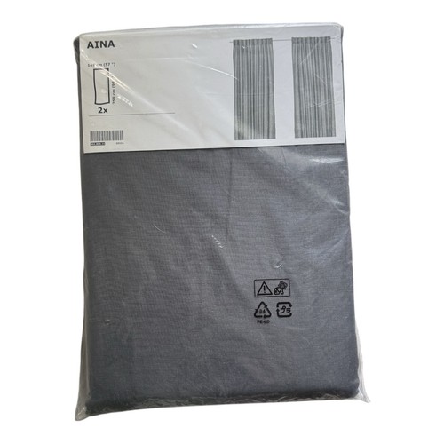 Ikea aina curtains gray grey - curtains,