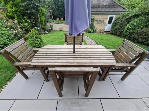 Solid redwood garden furniture - solid,