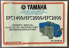 YAMAHA PORTABLE ENGINE GENERATOR Owner's Manual NOV 1980 #7N7-28199-80