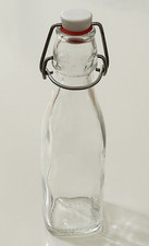 Small GLASS MILK BOTTLE with