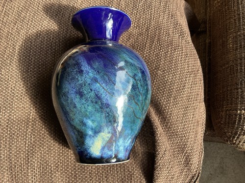 Highland stoneware blue vase - stoneware,