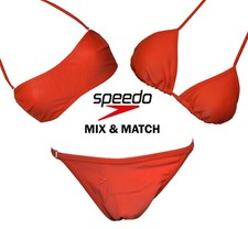 Speedo Orange Ladies Bikini Tops Bottoms Briefs Sets Mix & Match Gym Swimming .