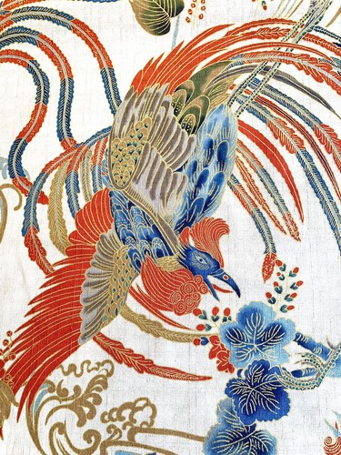 Japanese rooster fabric