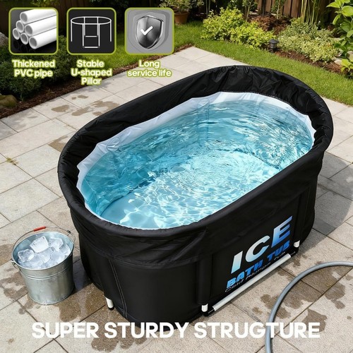 Oval ice bath tub with - oval, lid