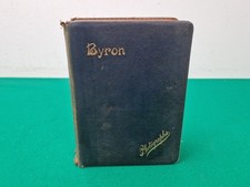 Antique 1890 Byron Poetical Works Leather Book Frederick Warne A/F