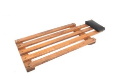 Vintage Wooden Slatted Mechanic Trolley Stand – Rustic Garden/Plant Display