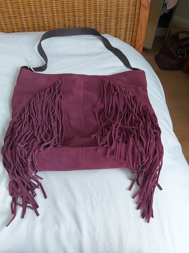 East suede shoulder bag - east,
