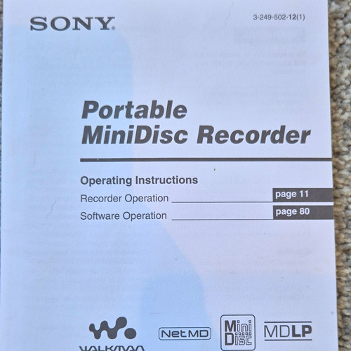 Sony portable minidisc - sony,