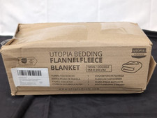 Utopia Bedding Navy Fleece Blanket Double - 150 x 200 cm Soft Cosy fluffy Navy