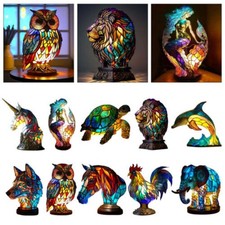 NEW Stained Resin Animal Night