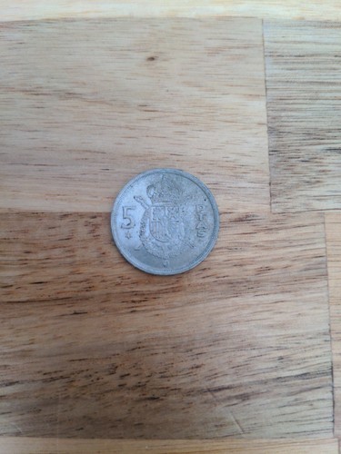 1975 spanish pesetas coin - spanish, 5