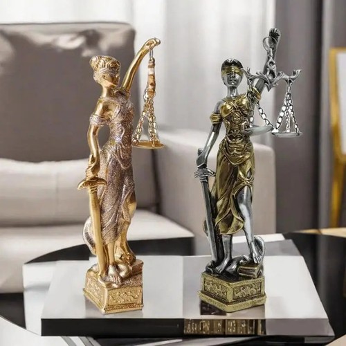 Lady justice statue gold - lady, resin