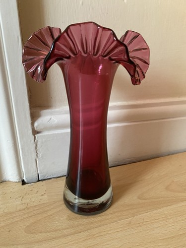 Vintage cranberry red clear - cranberry,