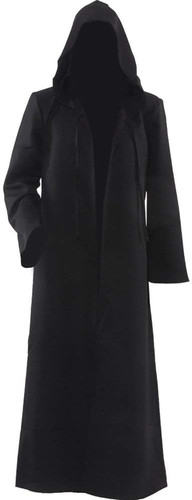 Black hooded cloak - hooded, adult