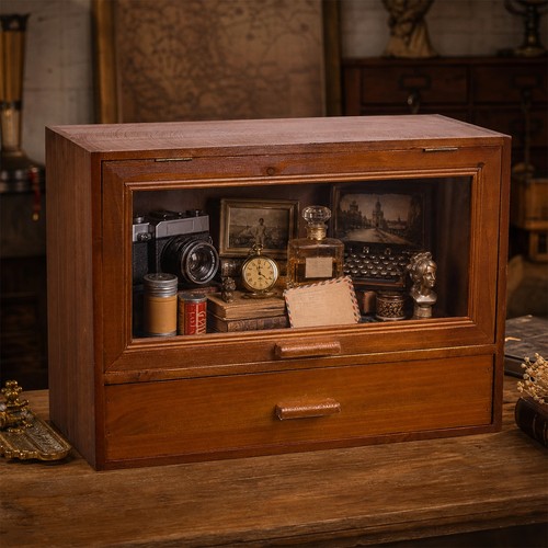 Wooden display cabinet desktop - wooden,