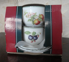 Marks & Spencer St Michael Ashberry  Cups & Saucers x 2.   Cups  8.6cm Diameter