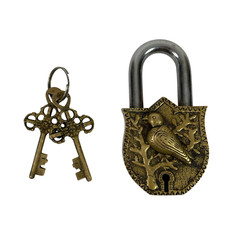 Bird Engraved Unique Door Lock