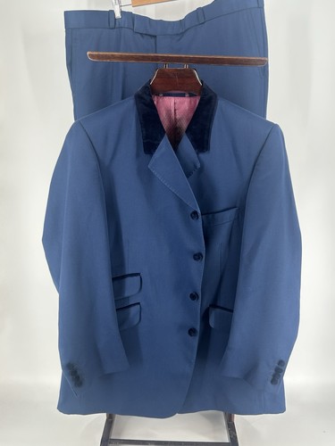Vintage suit blue button - vintage,