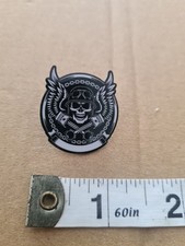 Skull metal pin - metal, brooch