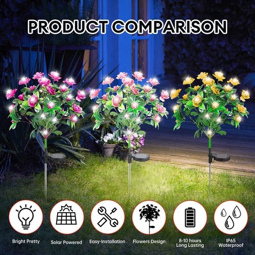 Solar power flower - power, lights